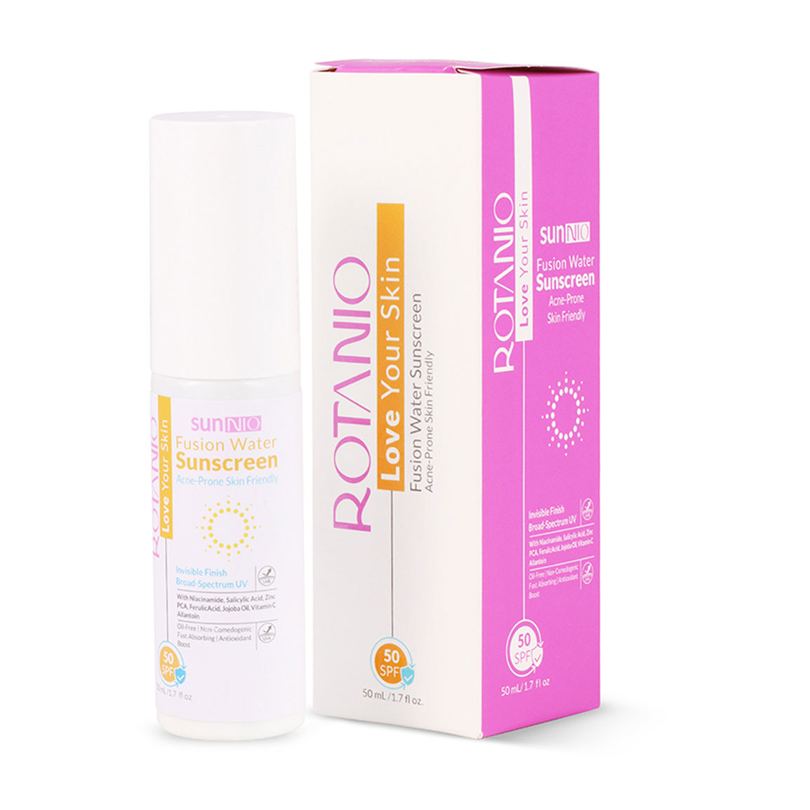 ضد آفتاب روتانیو مدل Fusion Water با SPF 50 مناسب پوست مستعد آکنه ۵۰ میلی لیتر | عکس 2