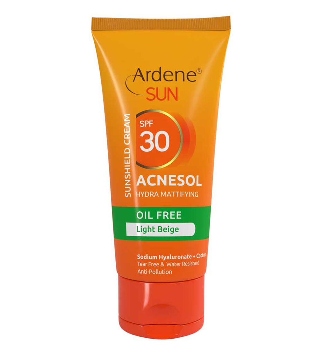 ضد آفتاب رنگی آردن مدل Acnesol با SPF 30 مناسب پوست چرب