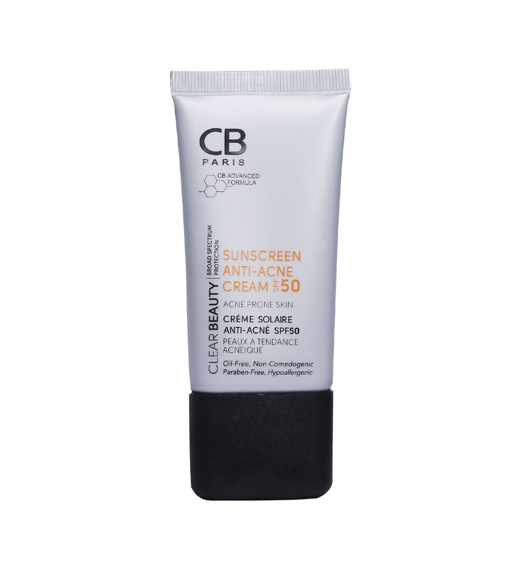 کرم ضد آفتاب و ضدجوش سی بی مدل Anti Acne SPF 50 مناسب پوست چرب ۵۰ میلی لیتر