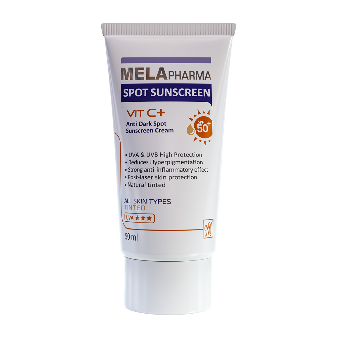 کرم ضد آفتاب مای فارما مدل ملا فارما SPF50 برای انواع پوست ۵۰ میلی لیتر