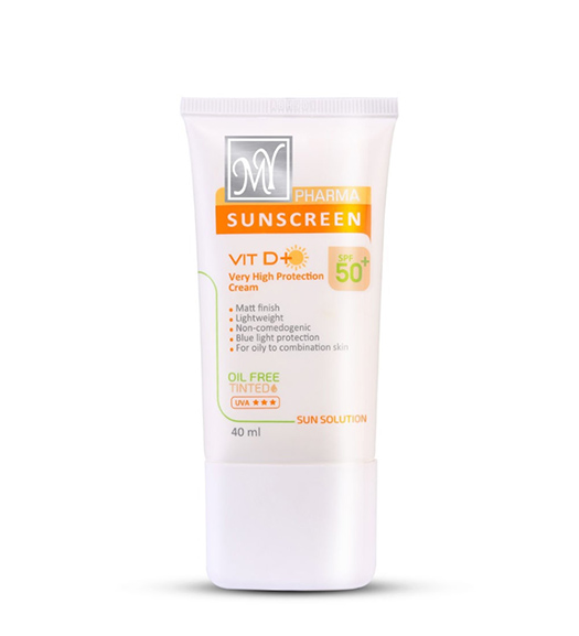 کرم ضد آفتاب مای فارما سان سلوشن SPF50 فاقد چربی رنگی ۴۰ میلی لیتر