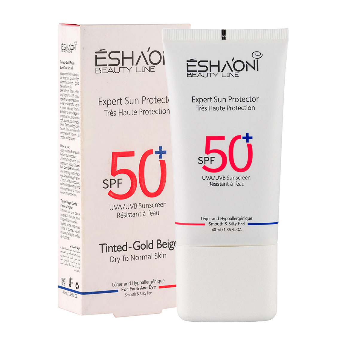 کرم ضد آفتاب اشااونی مدل Tinted با SPF 50 مناسب پوست خشک تا نرمال ۴۰ میلی لیتر