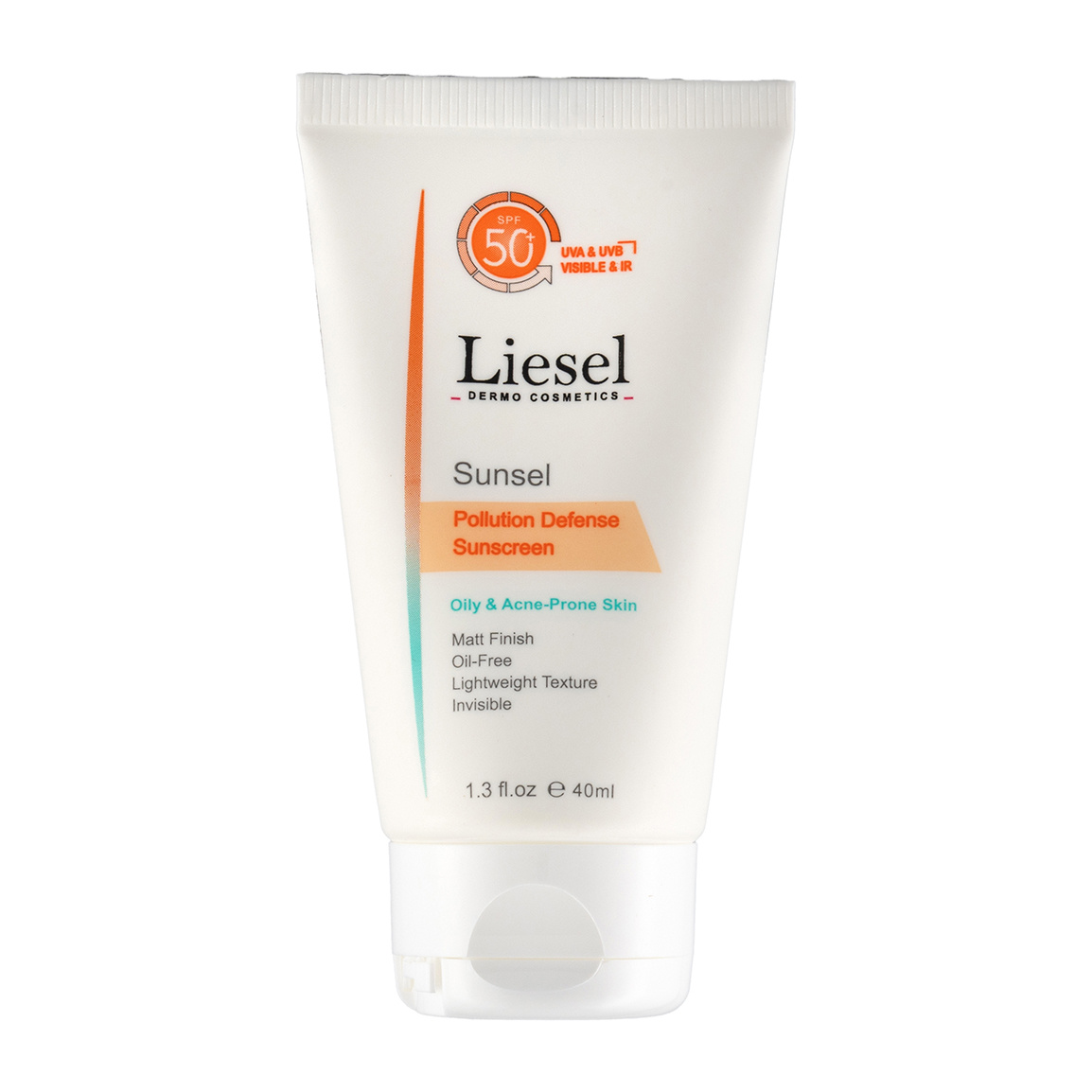 کرم ضد آفتاب لایسل مدل Sunsel SPF 50 بی‌رنگ برای پوست چرب ۴۰ میلی لیتر